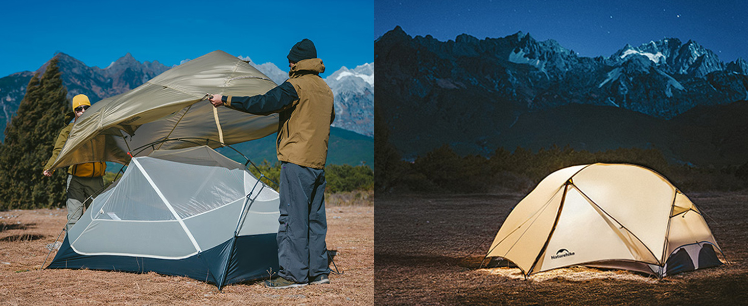 Amazon.co.jp: Naturehike Mongar UL 軽量テント 1.2kg超軽量 自立可能